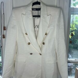 Brand New Never Worn Zara White Jacket: